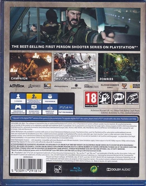 Call of Duty Black Ops - Cold War - PS4 (B Grade) (Genbrug)